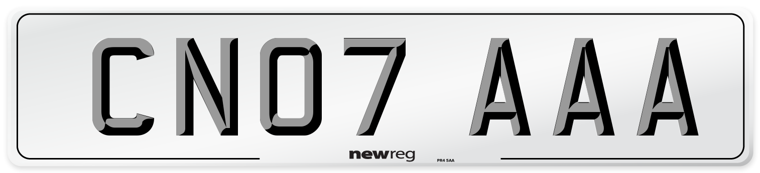 CN07 AAA Number Plate from New Reg